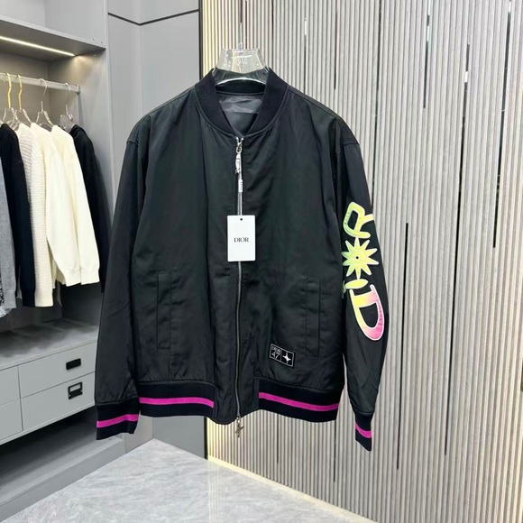 Dior Black and Pink Bomber Jacket - Picture 1 of 7